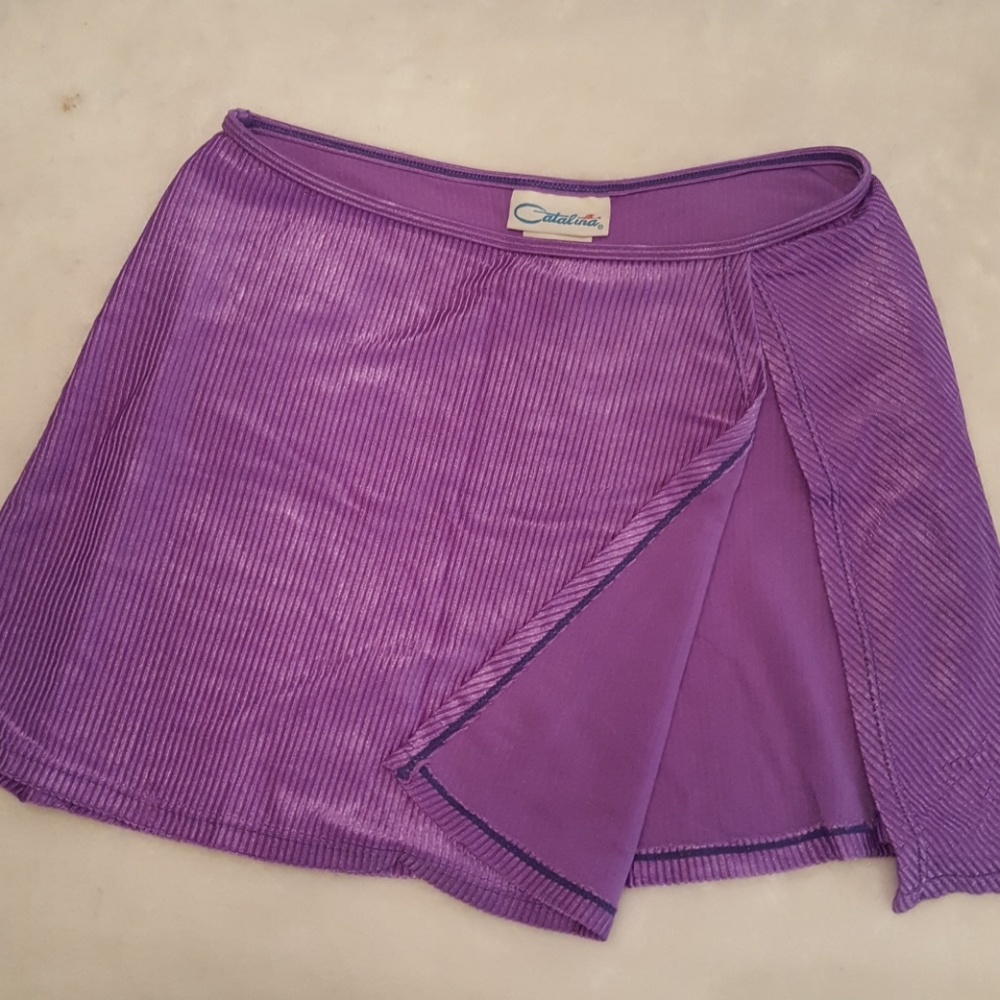 Purple bathing suit cover / wrap